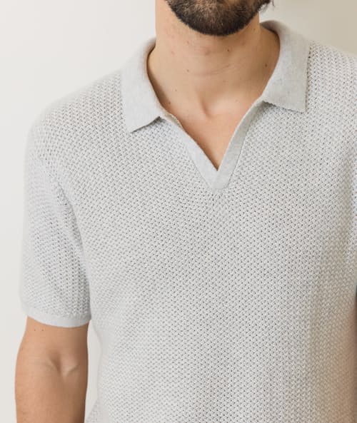 on model image of Conrad Sweater Polo
