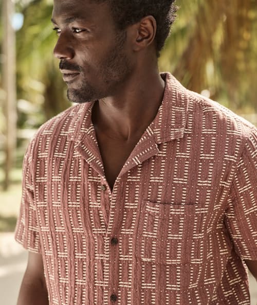 lifestyle image of Dobby Resort Shirt