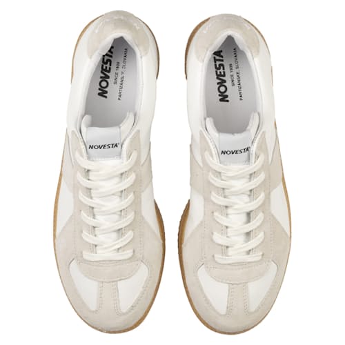 laydown image of German Athletic Trainer Leather Sneaker