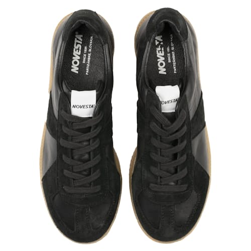 laydown image of German Athletic Trainer Leather Sneaker