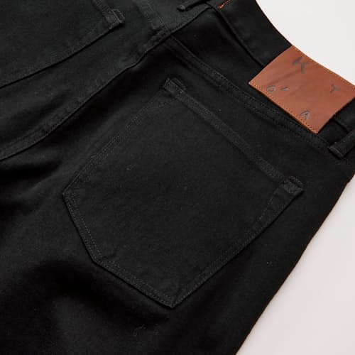laydown detail image of The Hammer Straight Stretch Selvedge Denim Jeans
