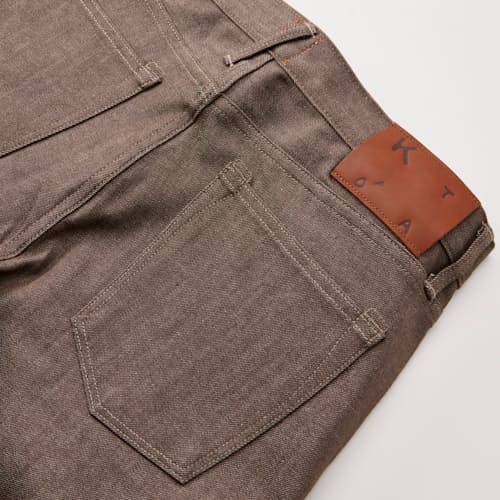 laydown detail image of The Hammer Straight Stretch Selvedge Denim Jeans