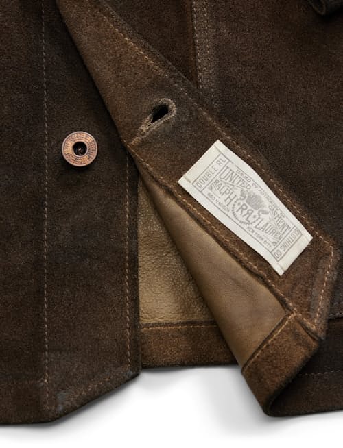 laydown detail image of Roughout Suede Kenmare Shirt Jacket