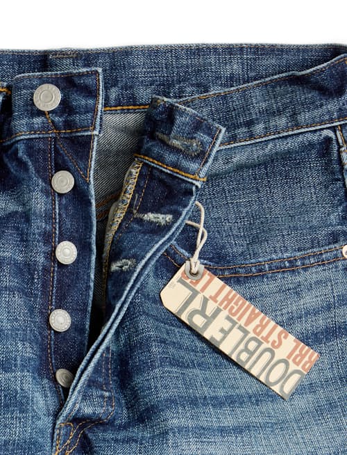 laydown detail image of Straight Fit Selvedge Denim Jeans