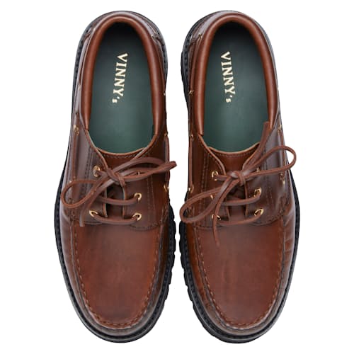 laydown image of Aztec Boat Shoe