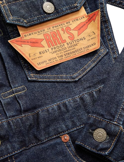 laydown detail image of Women's Indigo Denim Coverall