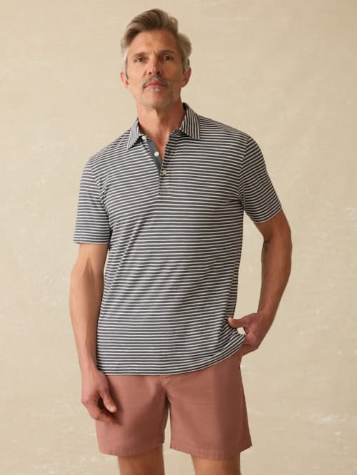on model image of Sunwashed Polo