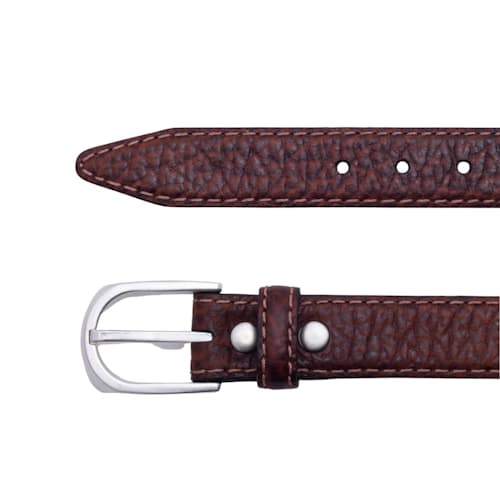 laydown detail image of Pinnacle Bison Leather Belt