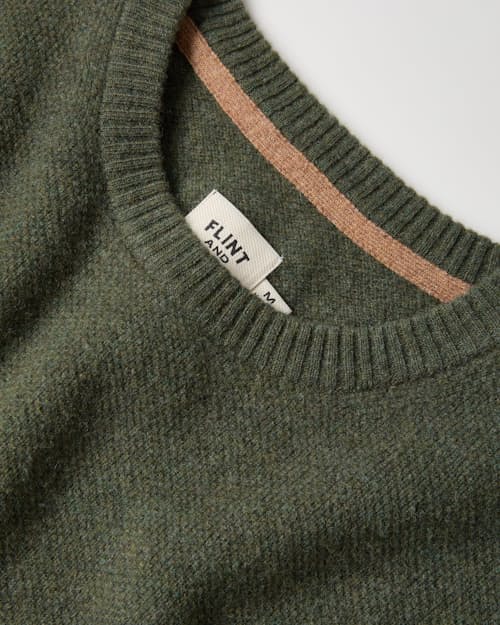 laydown detail image of Fine Merino Crewneck Sweater