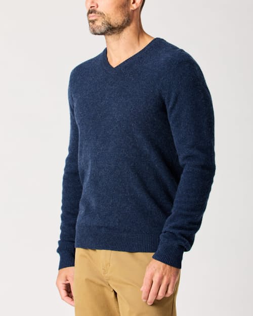 lifestyle image of Fine Merino V-Neck Sweater