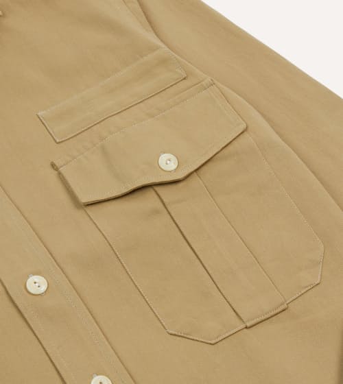 laydown detail image of Gabardine Epaulette Shirt