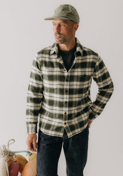 on model image of The Crater Shirt