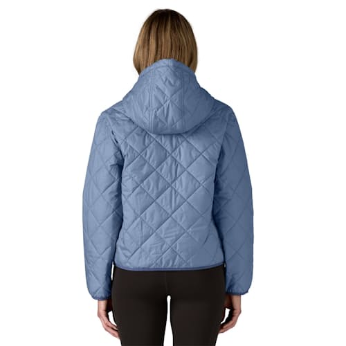 on model image of Women's Diamond Quilted Bomber Hoodie