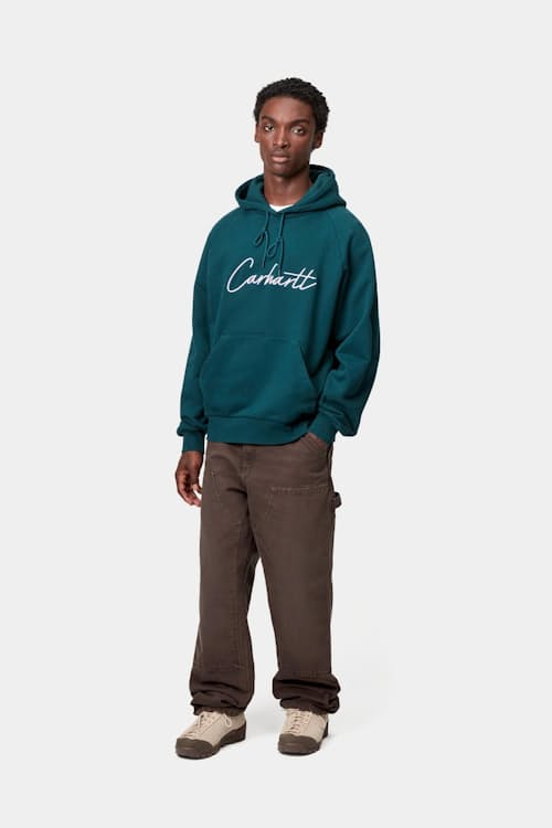 on model image of Double Knee Canvas Pant