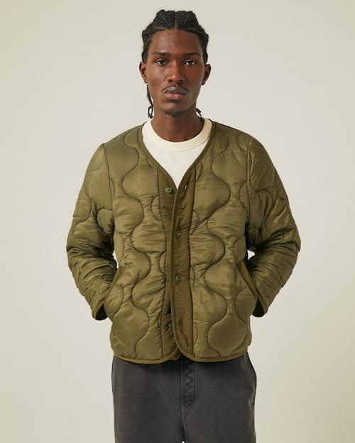 on model image of Quilted Liner Jacket
