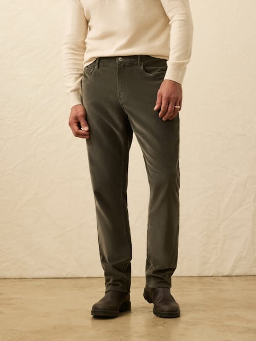 lifestyle image of Stretch Terry 5-Pocket Pant