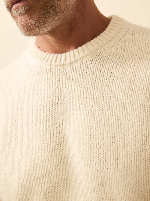 on model image of Heirloom Crewneck Sweater
