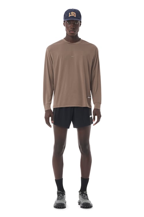 on model image of Auralite Long Tee