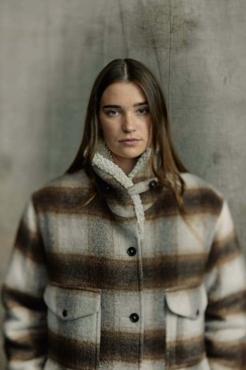 on model image of Women's Kodiak Shawl Collar Coat