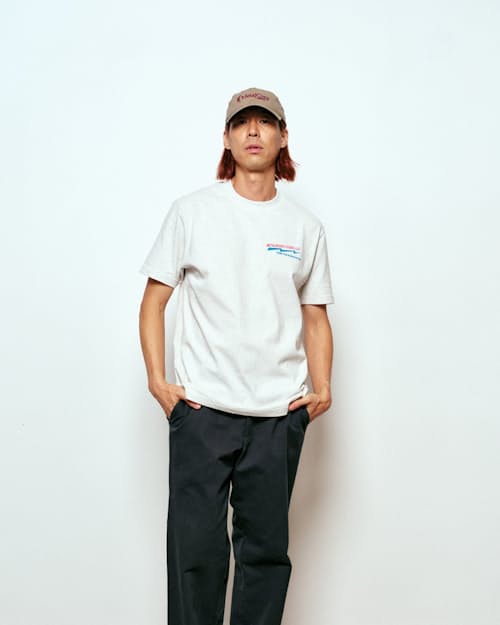 on model image of Club Building T-Shirt