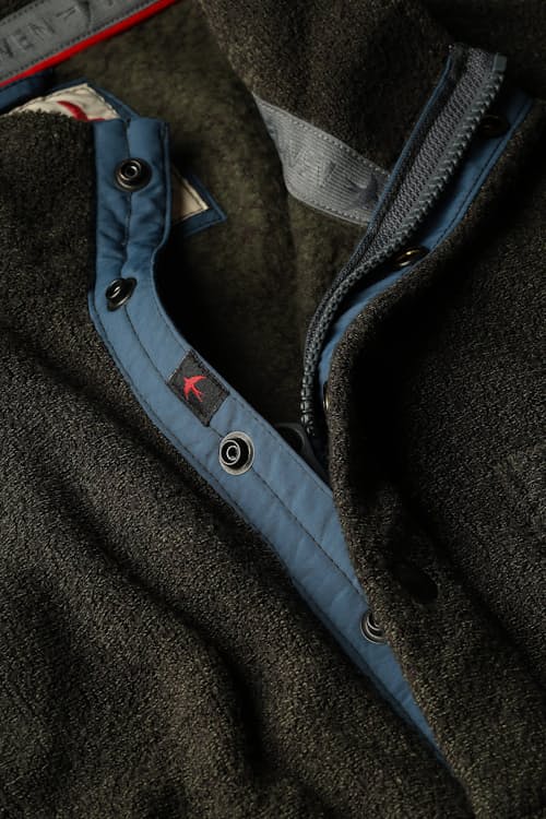 laydown detail image of Terry Snap-Zip Mock - Exclusive