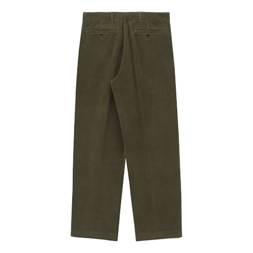 laydown image of Canal Pleated Corduroy Cotton Pant