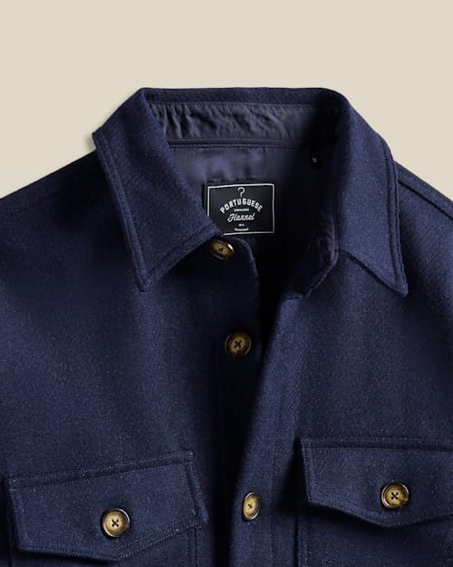 laydown detail image of Wool Field Overshirt