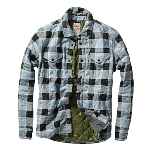 laydown image of Quilted Flannel Shirt Jacket