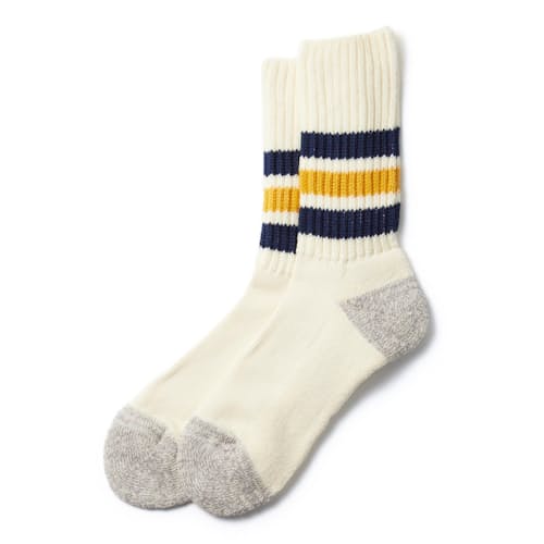 laydown image of Coarse Ribbed Oldschool Crew Socks