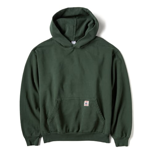 laydown image of Heavyweight Logo Cross-Neck Hoodie