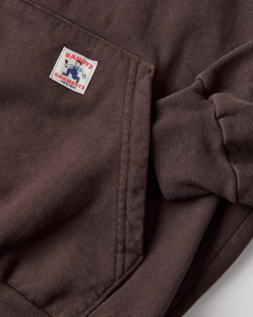 laydown detail image of Heavyweight Logo Cross-Neck Hoodie