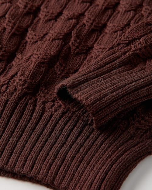 laydown detail image of Highland Cableknit Sweater