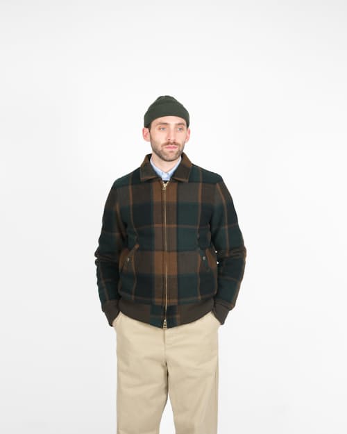 on model image of Weekender Jacket