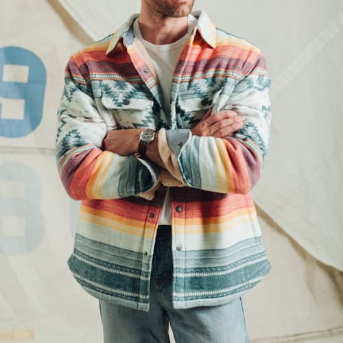 on model image of Bay City Overshirt