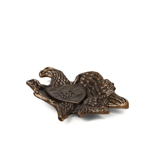 laydown image of Solid Brass Eagle Tray