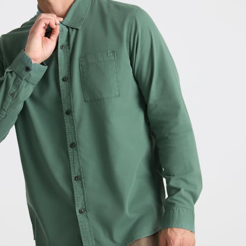 on model image of Made to Fade Long Sleeve Shirt