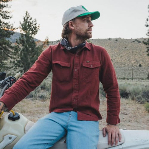 lifestyle image of Calico Flannel Shirt