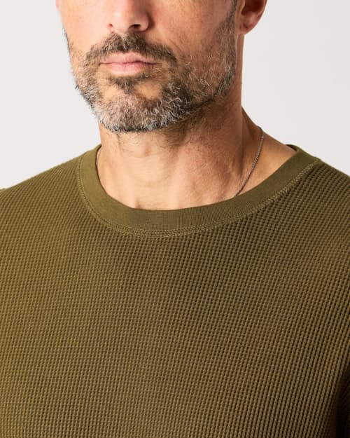 lifestyle image of Waffle Thermal Crewneck