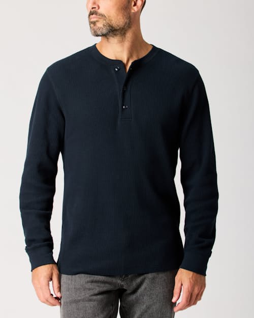 lifestyle image of Waffle Thermal Henley