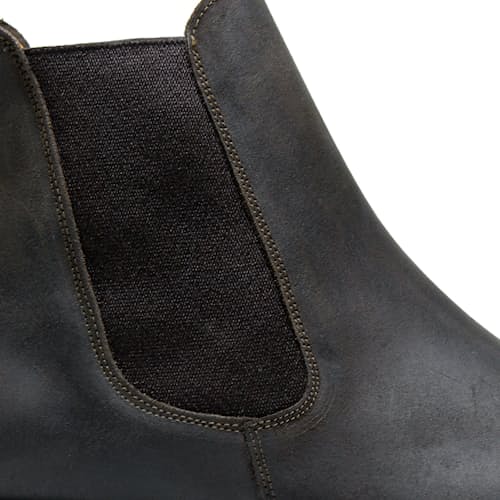 laydown detail image of Liam Kenia Waxy Suede Chelsea Boot