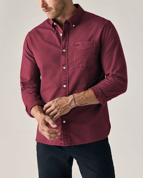 on model image of Oxford Draftsman Shirt