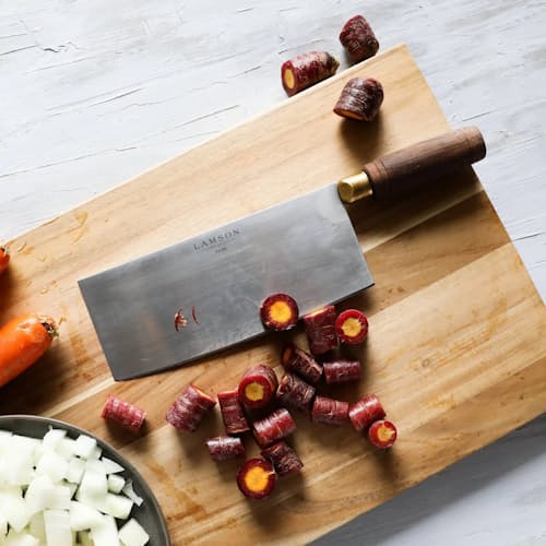 laydown detail image of 8" Chinese Vegetable Cleaver