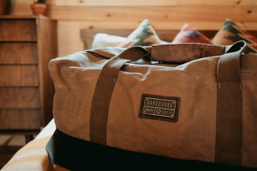 lifestyle image of Neelum Duffel Bag - Khaki