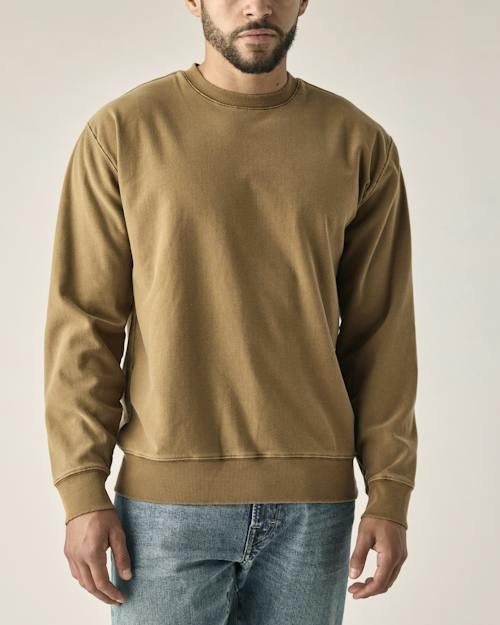 on model image of PatinaTech Crewneck Sweatshirt