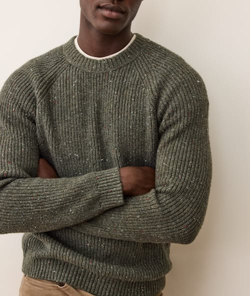 on model image of Inverness Crew Sweater