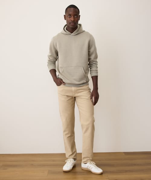 on model image of Corbet Quilted Hoodie