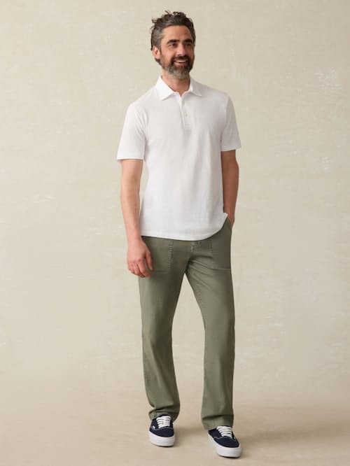 on model image of Sunwashed T-Shirt Polo