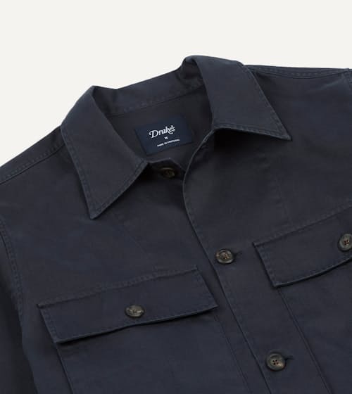 laydown detail image of Stonewashed Military Shirt