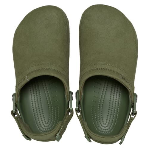 laydown image of Classic Crafted Vegan Suede Clog