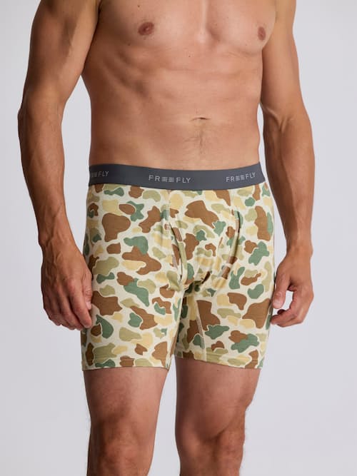 on model image of Bamboo Motion Boxer Brief